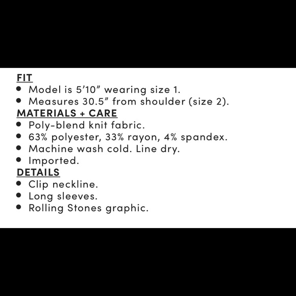 Torrid Rolling Stones LS Waffle Tee Size 3X - Picture 5 of 6